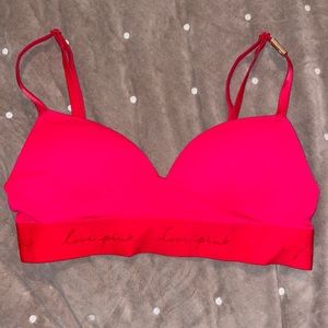Pink wireless bra